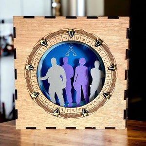 Wooden LED Lightbox Night Light - Stargate SG-1 [Customizable]