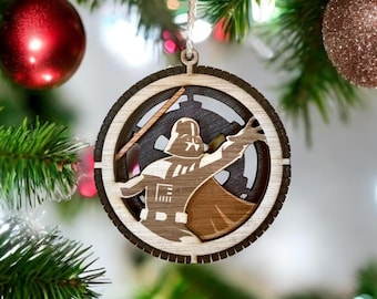 Palla di Natale in legno 3D - Star Wars Darth Vader