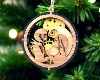 Pallina di Natale in legno 3D - The Nightmare Before Christmas - The Nigthmare Before Christmas