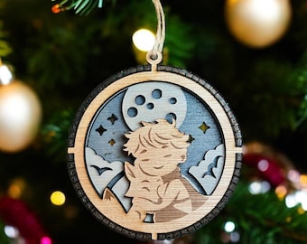 Drewniana bombka 3D - Mały Książę