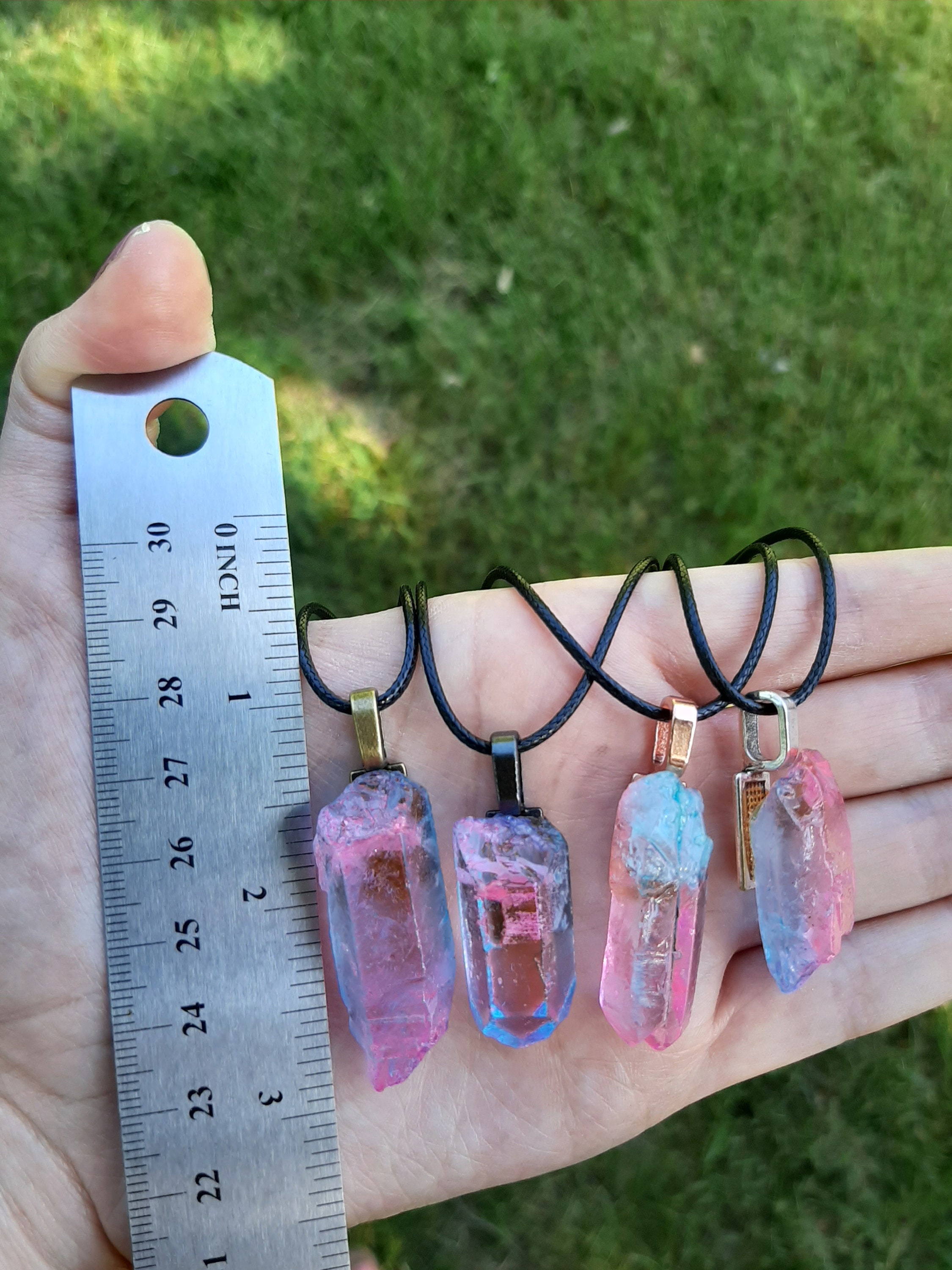 Randomized Cotton Candy Quartz Necklace / for Her / Gift for Etsy UK