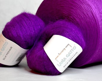 Lana Gatto Silk Mohair and Lana Gatto Harmony knitting yarn combination