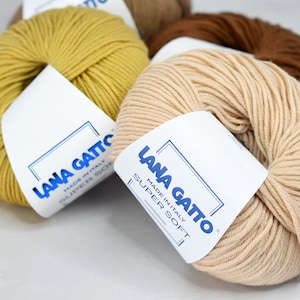 Lana Gatto Super Soft – Luxury Soft Warm & Breathable Italian Merino Wool Yarn for Handmade Knits – Perfect for Baby and Sweaters