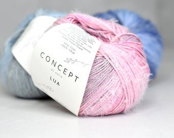 2024/2025 New summer yarn from Katia; Concept by Katia LUA yarn; Summer yarn; Knitting and crochet yarn