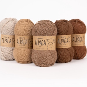 Hilo de alpaca DROPS – Hilo 100% alpaca / Hilo suave de grosor deportivo / Hilo de lujo para tejer