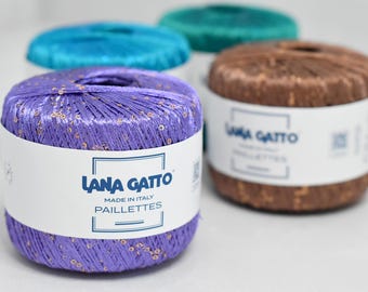 Lana Gatto Paillettes: Filato italiano per maglieria con paillettes