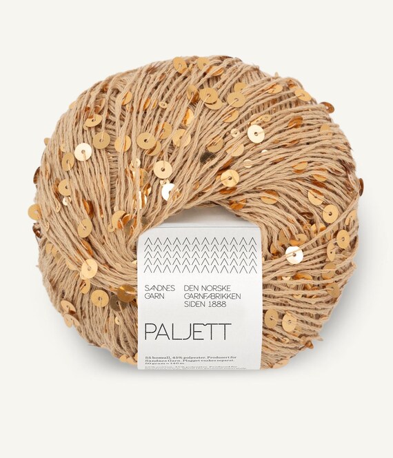 Sandnes Garn PALJETT: Shimmery Cotton Polyester Yarn, Sparkly Thread