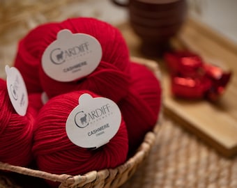 Luxury Italian Cashmere Yarn: Cardiff Classic - Soft Knitting & Crochet (25g/122 yds)
