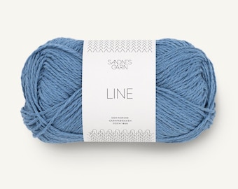 Sandnes Garn Line 糸: コットン ビスコース リネン ブレンド