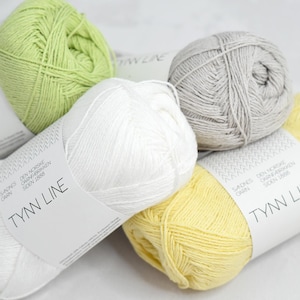 Sandnes Garn Tynn Line Yarn – 3-Ply Lightweight Summer Yarn – Cotton Viscose Linen Blend – 50g/220m – Soft, Breathable, Natural