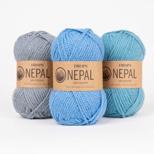 DROPS Nepal Aran Yarn 65 Wool 35 Alpaca | Soft Warm Wool Blend | Knitting Crochet Yarn | 50g 75m |