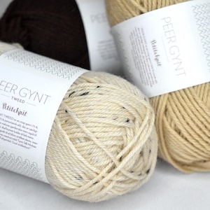 Sandnes Garn PetiteKnit Peer Gynt - 100% Norwegian Wool Yarn - Warm & Durable Knitting Yarn for Sweaters, Cardigans and Accessories