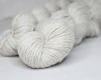 Light Grey Baby Alpaca, Silk & Cashmere Fingering