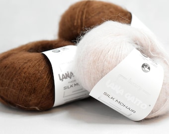 Lana Gatto Seide Mohair Garn : Luxus Italienisches Strick Häkel Garn