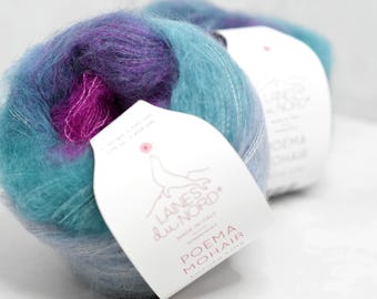 Hilo de seda y mohair degradado para niños: Mezcla de lujo para tejer y hacer ganchillo.