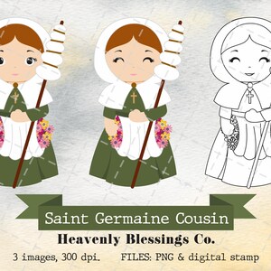 Sainte Germaine cousine, images catholiques, saints mignons, clipart religieux, clipart saints, sainte femme, saints