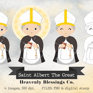 San Alberto Magno, imágenes católicas, santos lindos, clipart religioso, clipart de santos, hombre santo, santos