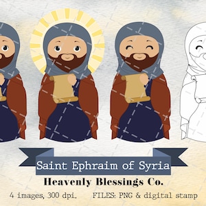 San Ephraim of Syria, Imágenes católicas, Santos lindos, Clipart religioso, Clipart de santos, Hombre santo, Santos