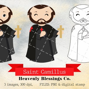 San Camilo, images catholiques, lindos santos, images religiosas, clipart santos, clipart santos, hombre santo, santos