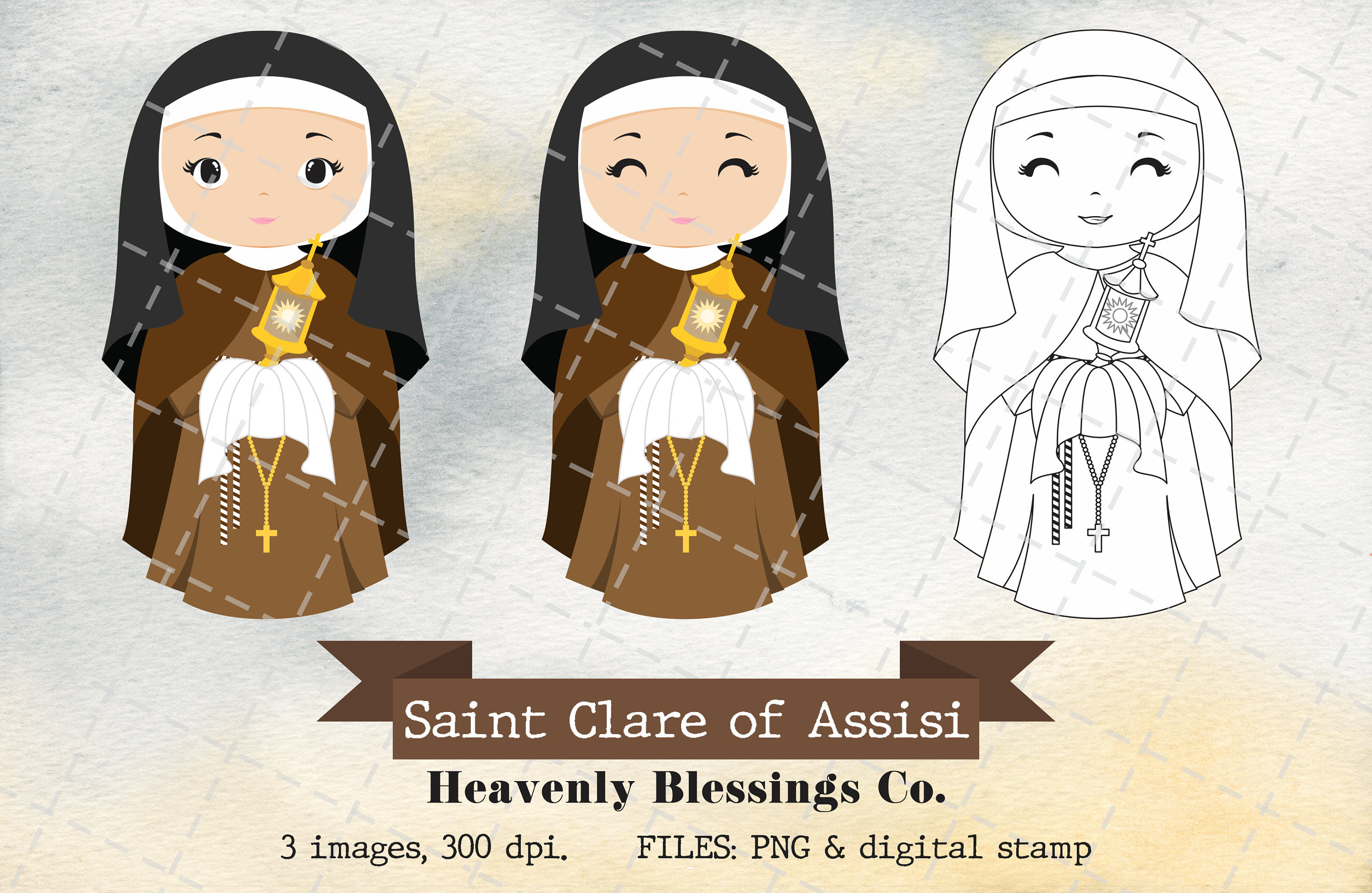 Saint Clare of Assisi, Catholic Images, Cute Saints, Religious Clipart ...