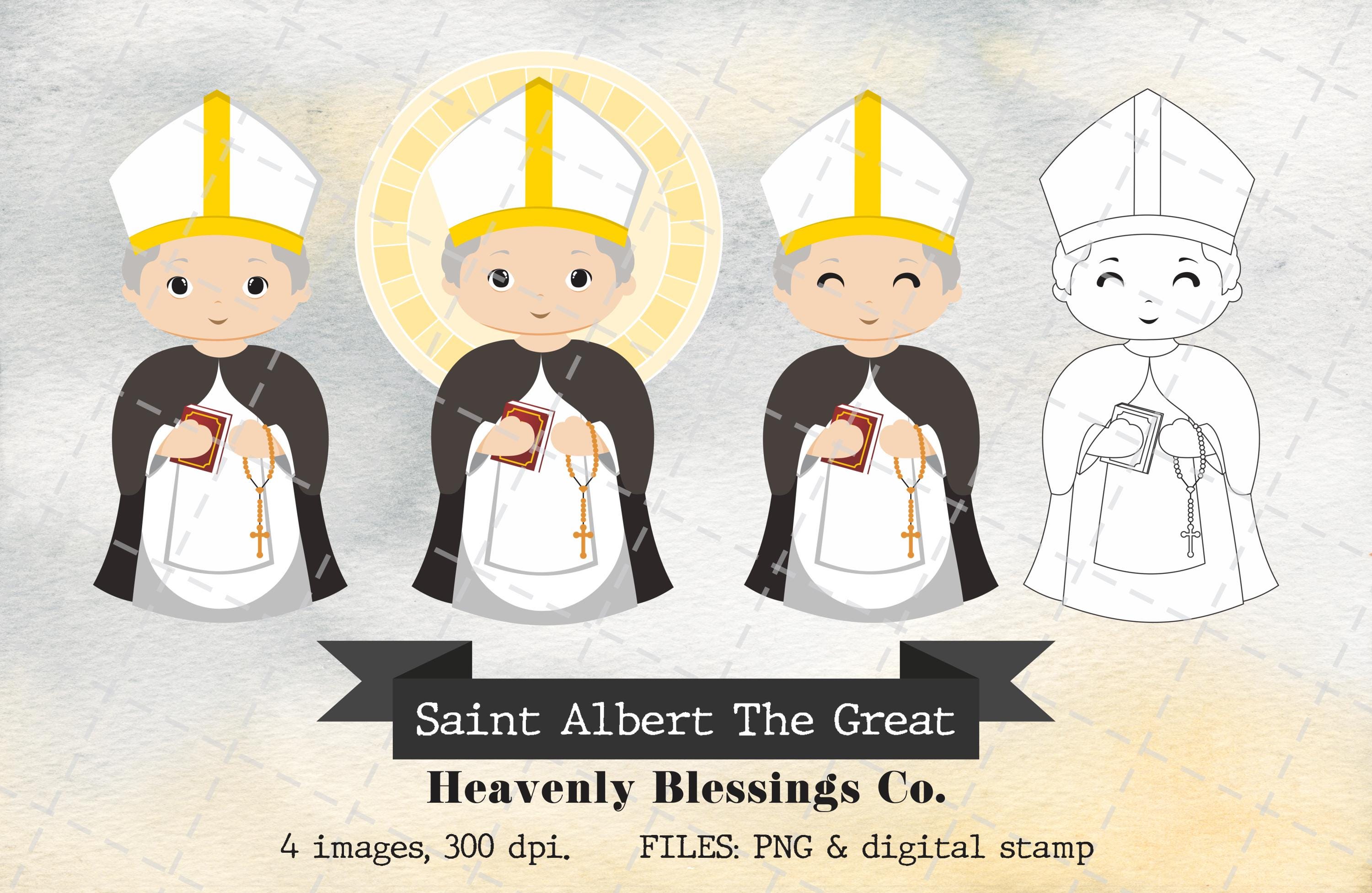 Saint Albert The Great, Catholic images, Cute Saints, Religious Clipart, Saints Clipart, Holy Man, Saints
