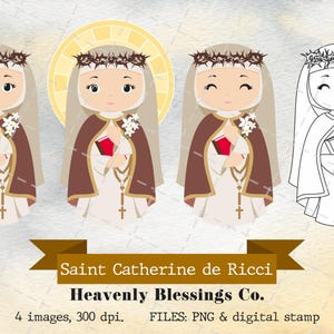 Saint Catherine de Ricci, Catholic images, Cute Saints, Religious Clipart, Saints Clipart, Holy Woman, Saints