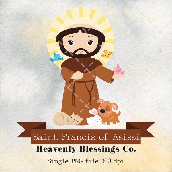 Saint Francis of Asissi, Catholic images, Cute Saints, Religious Clipart, Saints Clipart, Holy Man, Saints