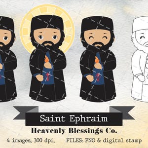 San Ephraim, Imágenes católicas, Santos lindos, Clipart religioso, Clipart de santos, Hombre santo, Santos