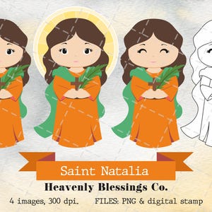 Saint Natalia, Catholic images, Cute Saints, Religious Clipart, Saints Clipart, Holy Woman, Saints