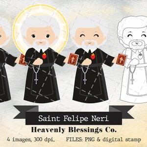Święty Filip Neri, obrazy katolickie, urocze święci, religijne kliparty, kliparty ze świętymi, święty człowiek, święci