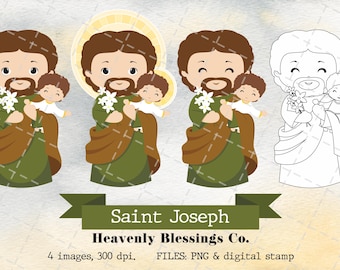 Saint Joseph, Catholic images, Cute Saints, Religious Clipart, Saints Clipart, Holy Man, Saints