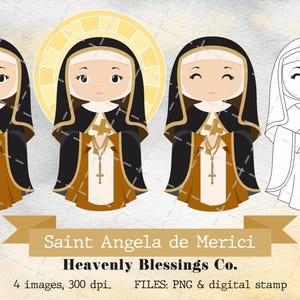 Saint Angela de Merici, Catholic images, Cute Saints, Religious Clipart, Saints Clipart, Holy Woman, Saints