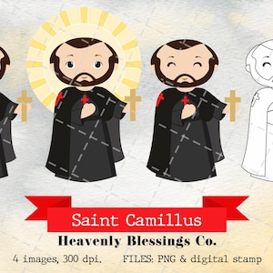 San Camilo, imágenes católicas, lindos santos, imágenes religiosas, santos clipart, santos clipart, hombre santo, santos