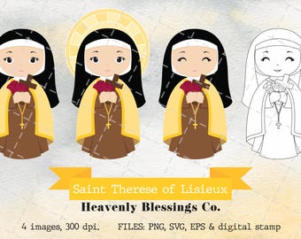 Saint Therese of Lisieux, Catholic images, Cute Saints, Religious Clipart, Saints Clipart, Holy Woman, Saints