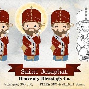 San Josaphat, Imágenes católicas, Santos lindos, Clipart religioso, Clipart de santos, Hombre santo, Santos