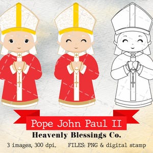 Papa Giovanni Paolo II, Immagini cattoliche, Santi carini, Clipart religiosi, Clipart di santi, Donna santa, Santi