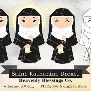 Saint Katharine Drexel, Catholic images, Cute Saints, Religious Clipart, Saints Clipart, Holy Woman, Saints
