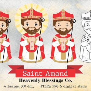 San Amand, Imágenes católicas, Santos lindos, Clipart religioso, Clipart de santos, Hombre santo, Santos