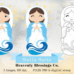 Stella Maris, katholische Heiligenbilder, niedliche Heilige, Religiöses Clipart, Heilige Clipart, Heilige Frau, Virgencita, Heilige