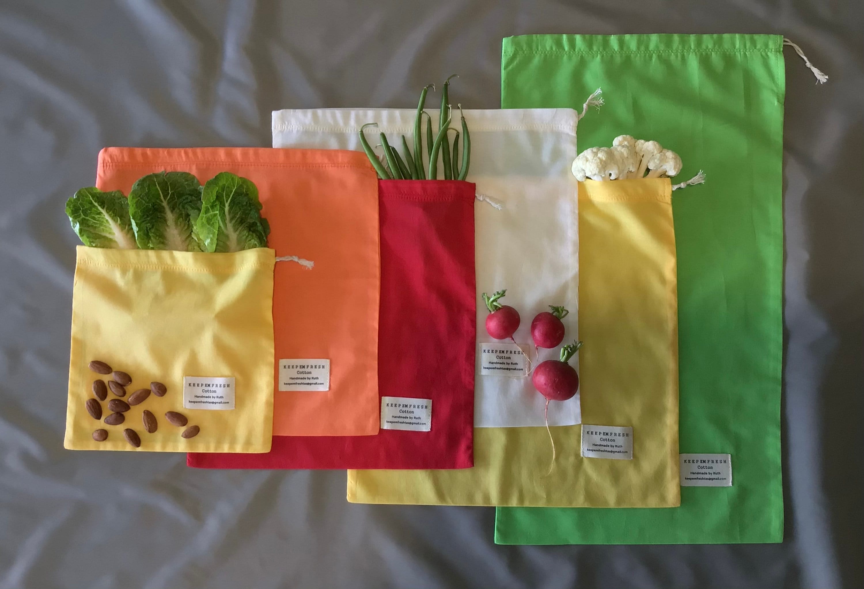 6 cotton produce bags 4 Sizes Etsy