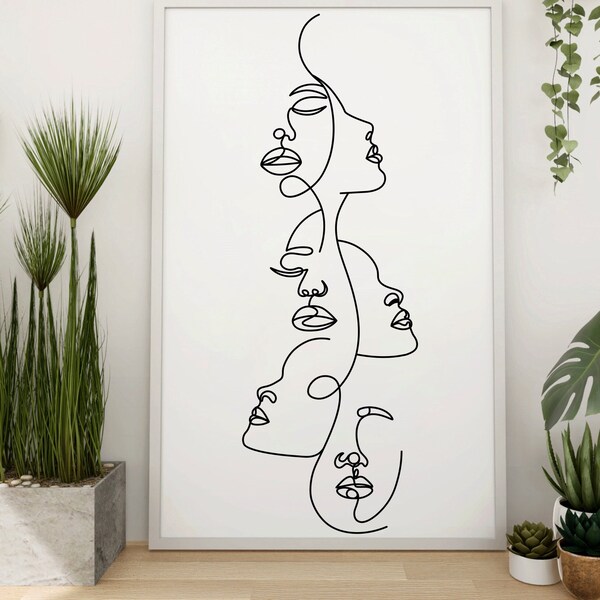 Abstract Faces Svg Etsy