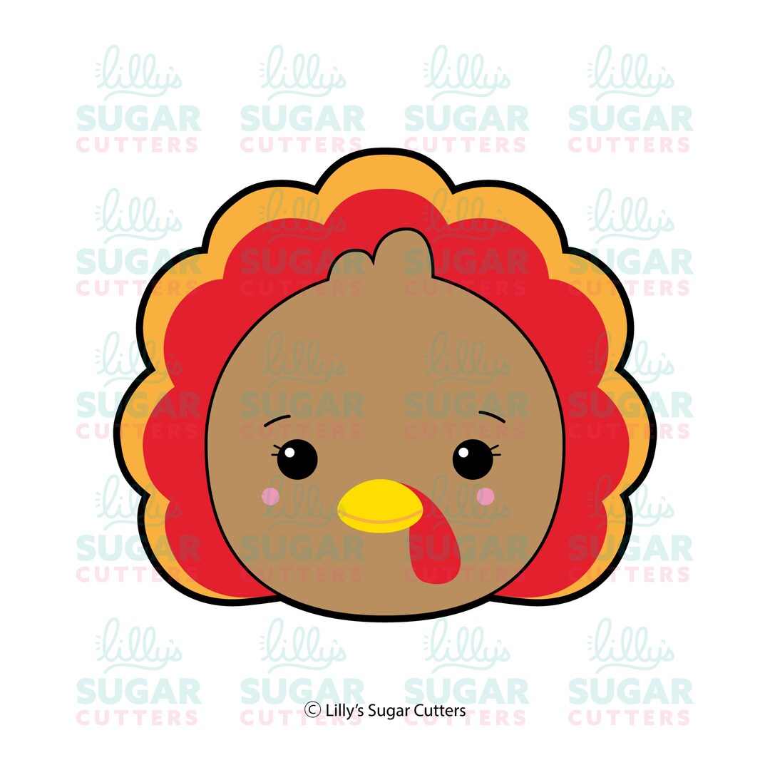 Cute Turkey Cookie Cutter Etsy
