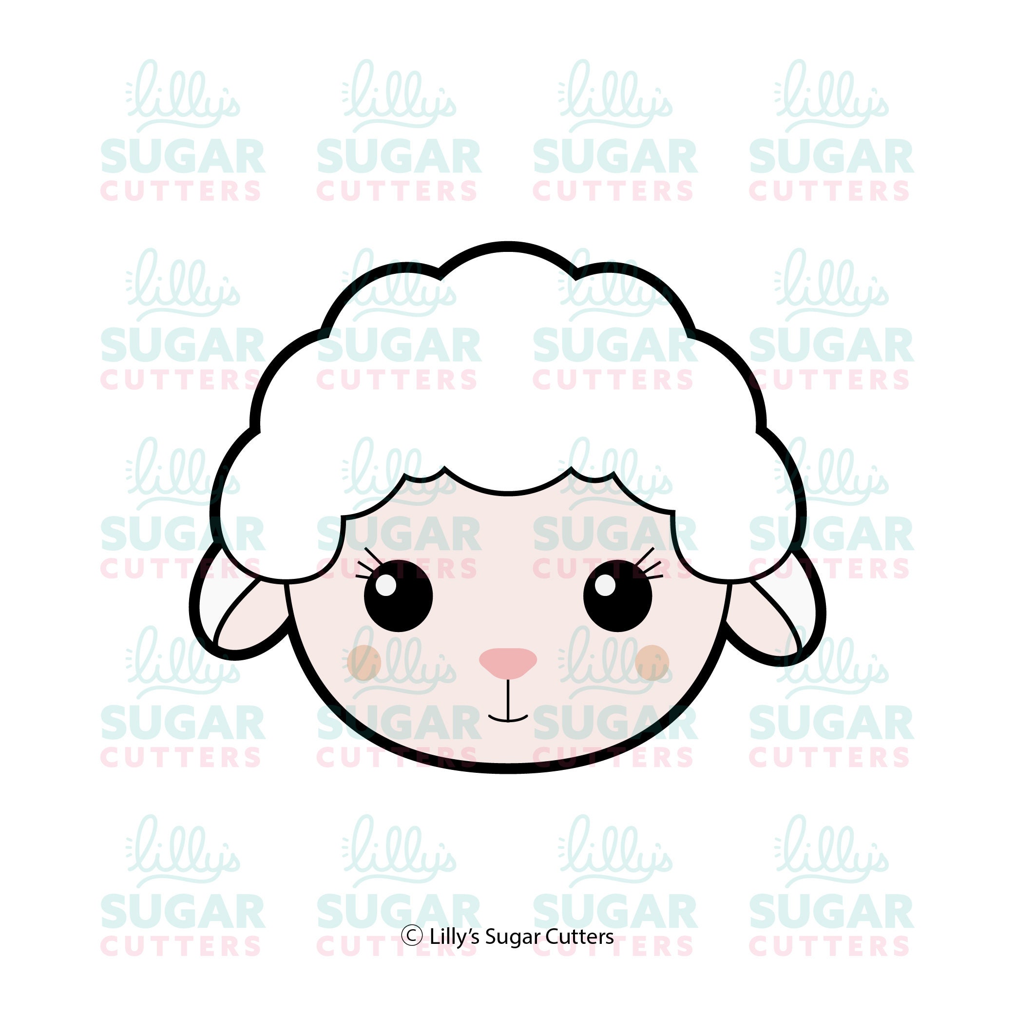 Sheep Body cookie cutter - Bake farm animal themed baby shower