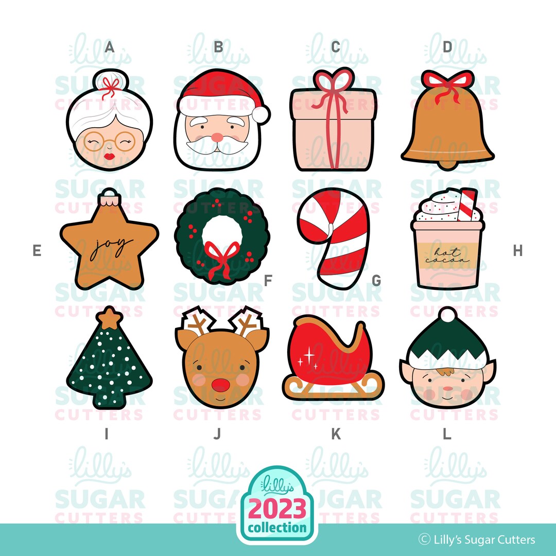 Christmas 12 piece Set Advent Calendar Cookie Cutters 2023 Etsy Christmas 12 piece Set Advent Calendar Cookie Cutters 2023 Etsy
