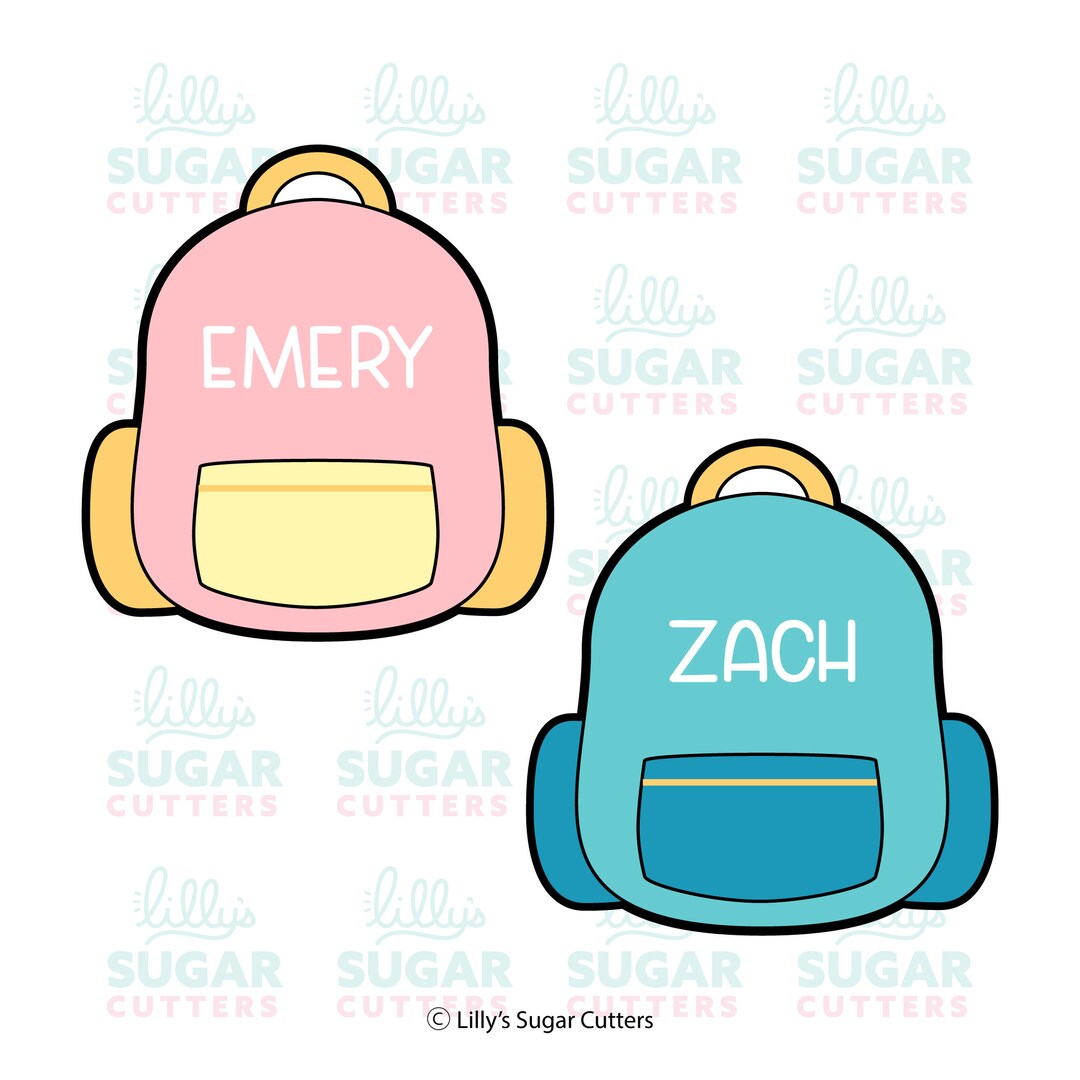 Bubbly Backpack Cookie Cutter Etsy