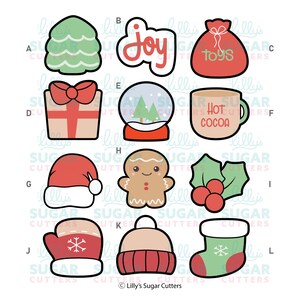 Christmas 12 piece Set Advent Calendar Cookie Cutters Etsy Christmas 12 piece Set Advent Calendar Cookie Cutters Etsy