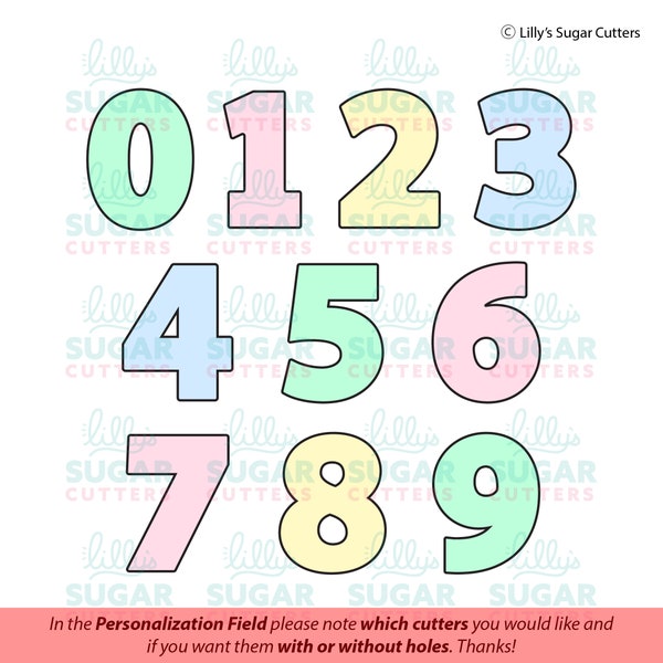 Bold Numbers Set Cookie Cutters (Individual Cutters Now Also Available)