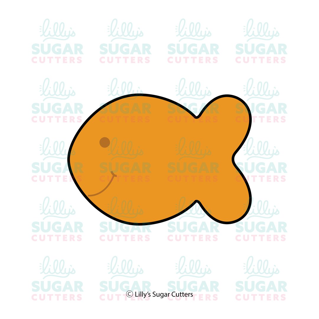 Gold Fish Cracker Cookie Cutter, 25 Fish-Shaped Molds In 1