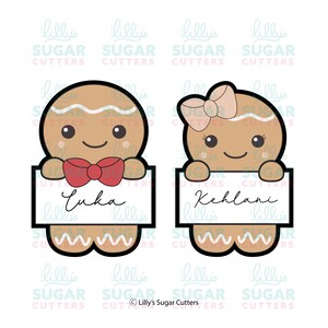 Personalized Gingerbread Cookie Cutters (Full Body)