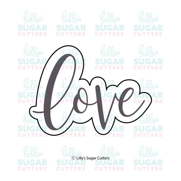 Love Plaque Cookie Cutter